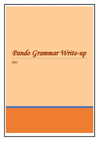 Tentative Pando Grammar Write-up