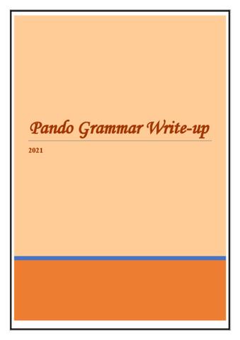 Tentative Pando Grammar Write-up